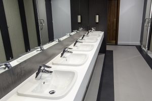 Public restroom sinks